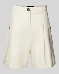 Max Mara Bermudas in unifarbenem Design Offwhite