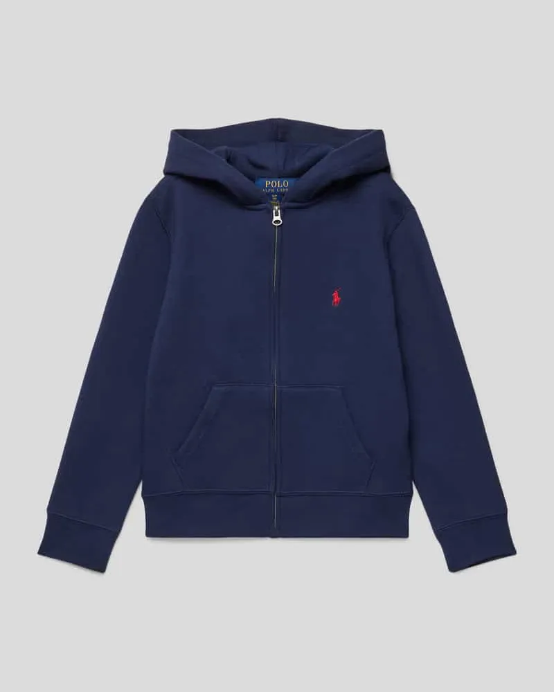 Ralph Lauren Sweatjacke mit Kapuze und Label-Stitching Marine