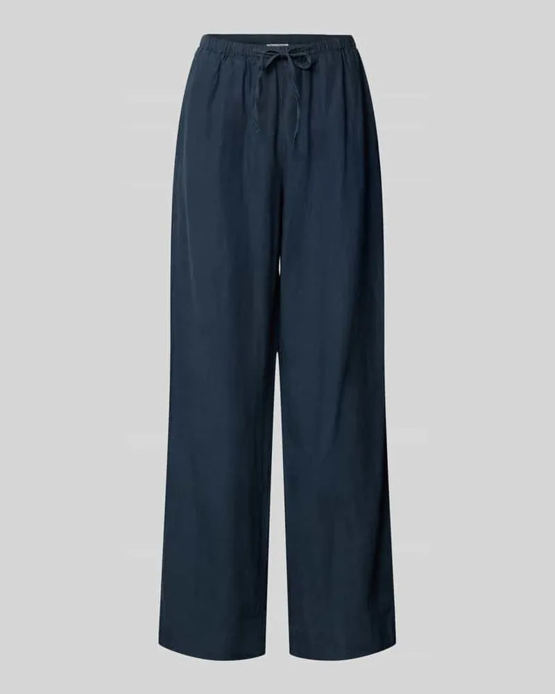 Marc O'Polo Loose Fit Leinenhose im Joggpants Look Marine