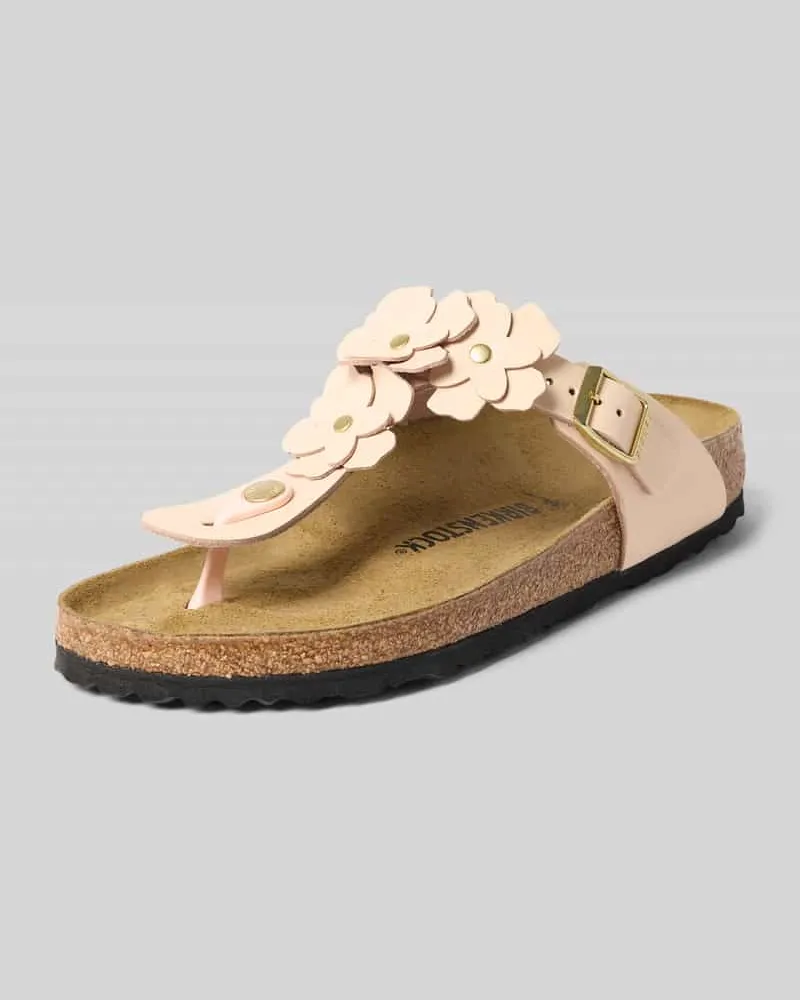 Birkenstock Zehentrenner mit floralen Applikationen Modell 'GIZEH Rose