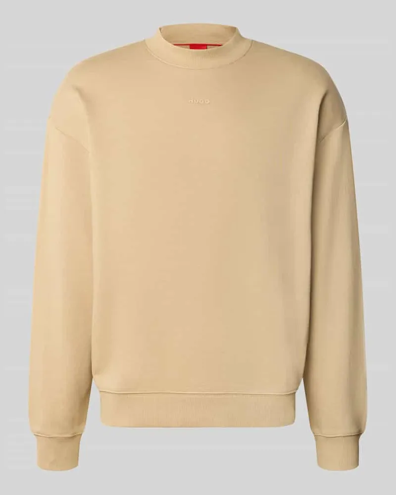 HUGO BOSS Regular Fit Sweatshirt aus reiner Baumwolle Modell 'DAPOCREW Sand