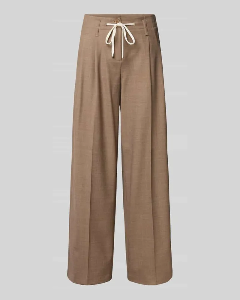 Cambio Hose mit weitem Bein und Bügelfalten Modell 'ADDISON Camel