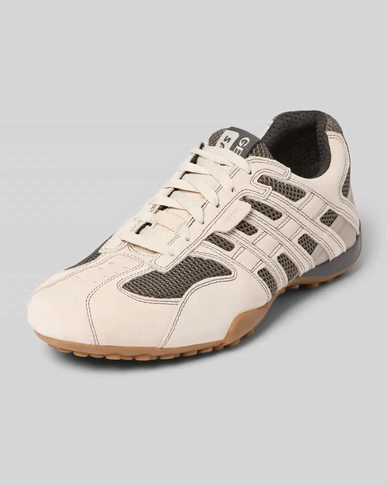Geox Sneaker aus Leder-Mix mit Logo-Detail Modell 'Snake Sand