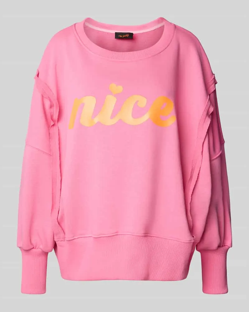 Miss Goodlife Relaxed Fit Sweatshirt mit Rundhalsausschnitt Rosa