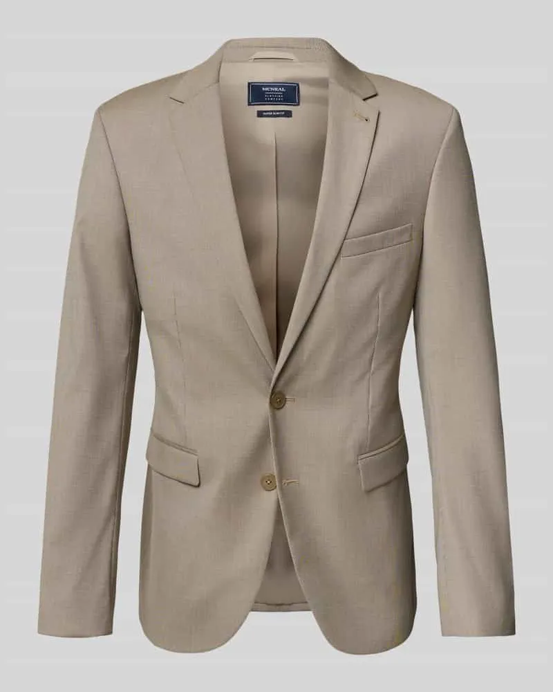 McNeal Super Slim Fit 2-Knopf-Sakko mit Pattentaschen Beige