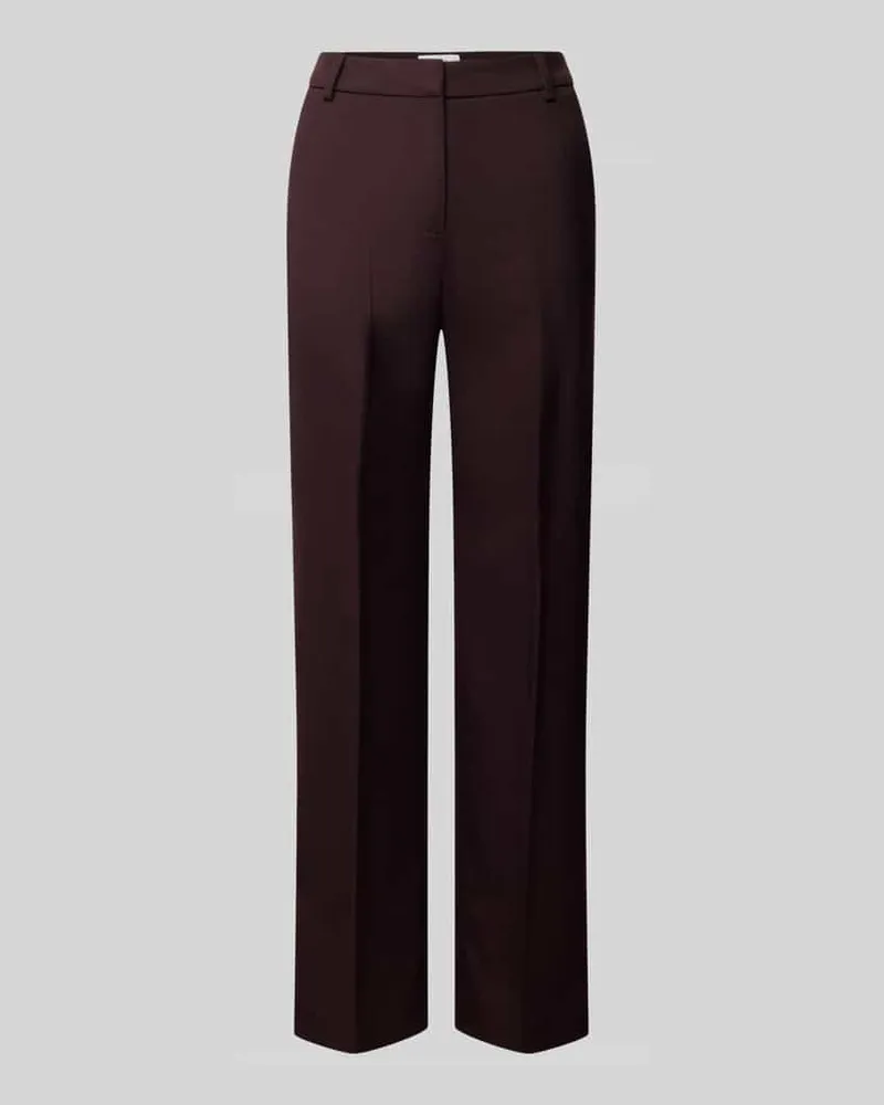 COMMA Hose mit Bügelfalten und Gesäßtasche Bordeaux