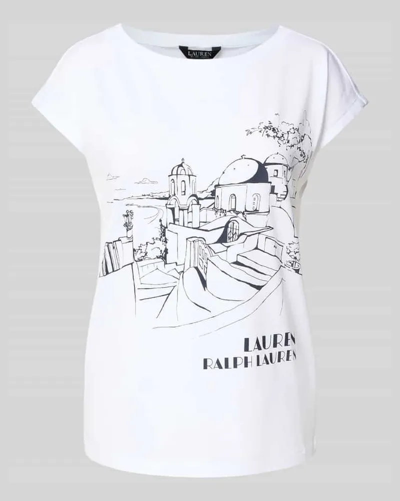 Ralph Lauren T-Shirt mit Label-Print Modell 'GRIETA Weiss