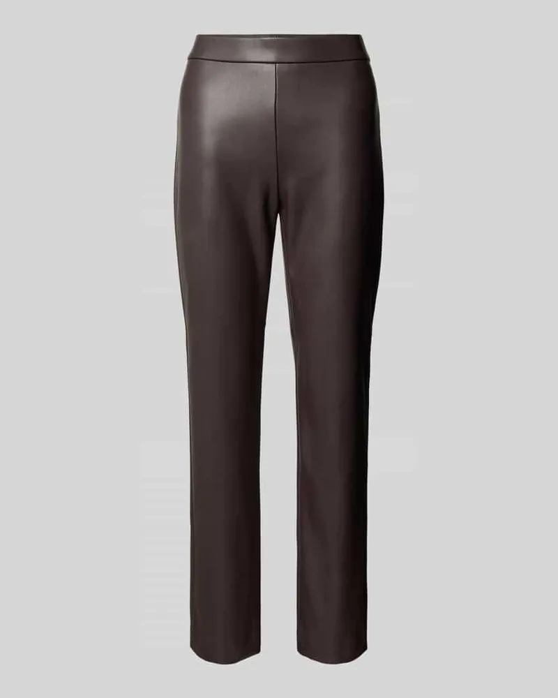 RAFFAELLO ROSSI  Flared Bootcut Hose in Leder-Optik Modell 'MACY Dunkelbraun
