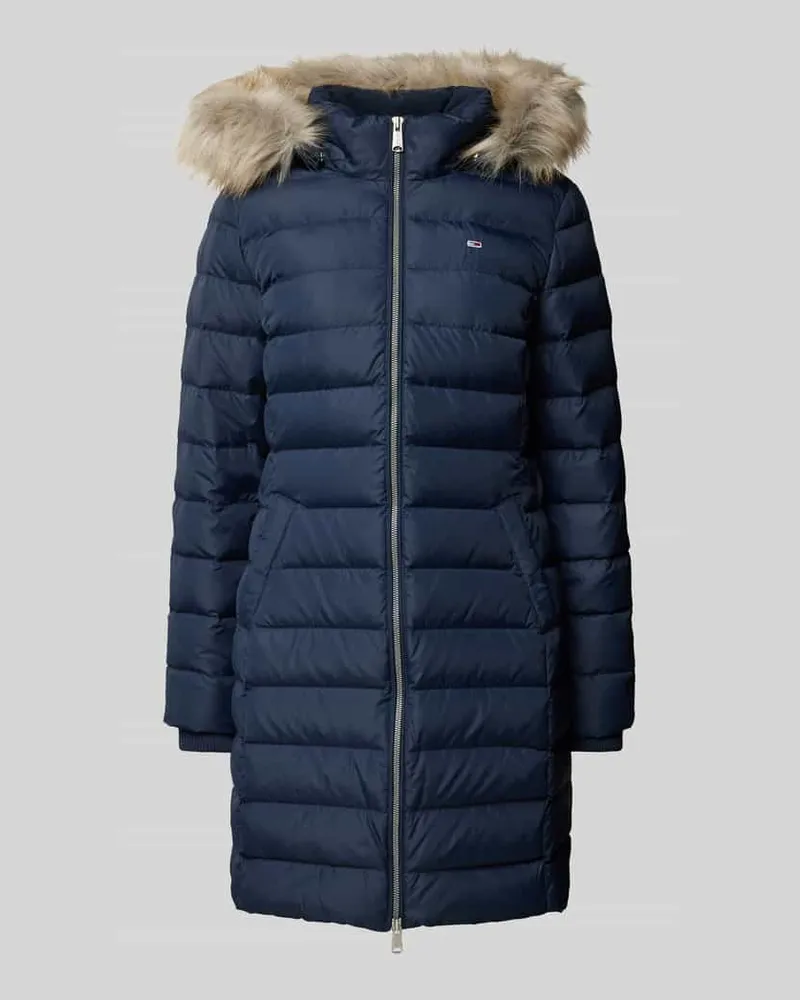 Tommy Hilfiger Steppmantel mit Kunstfellbesatz Modell 'ESSENTIAL Dunkelblau