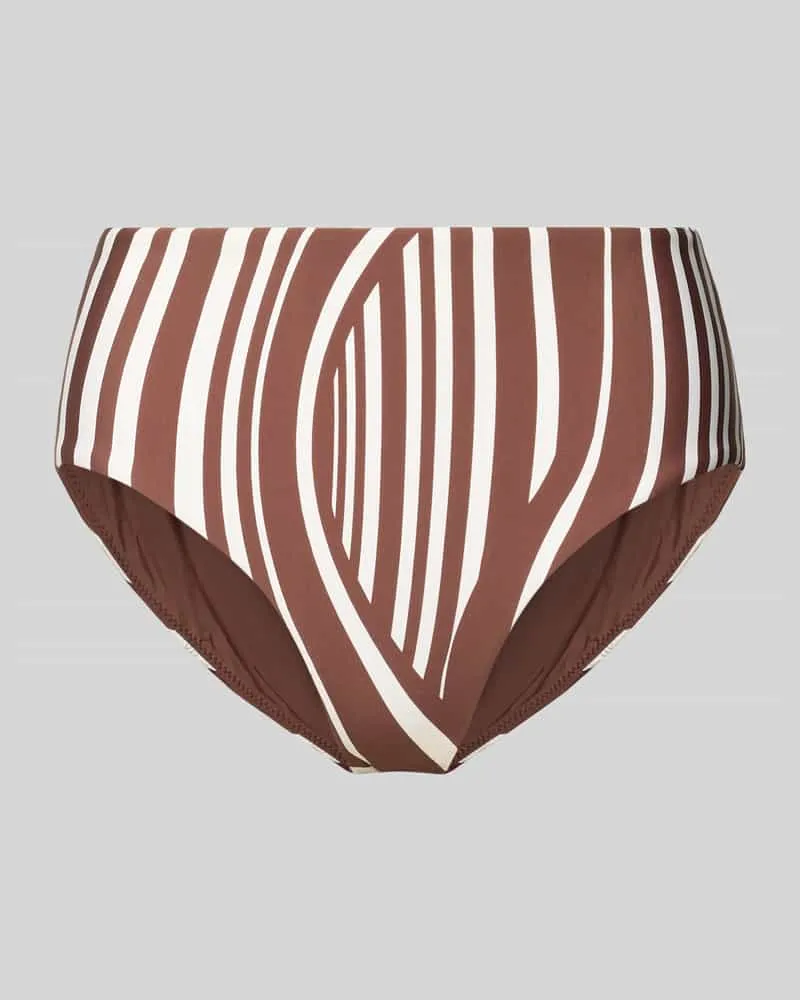 Seafolly Australia Slim Fit Bikinihose in High-Waist-Optik Modell 'Coastline Mittelbraun