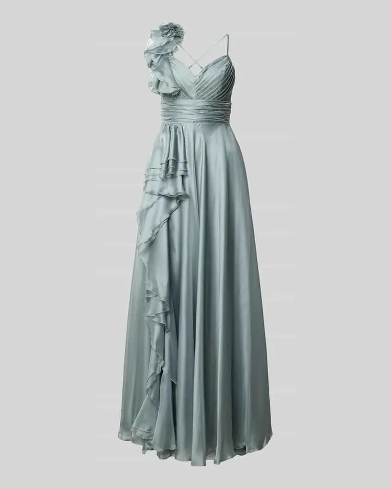 Vera Mont Abendkleid mit Volants und Herz-Ausschnitt Hellgruen