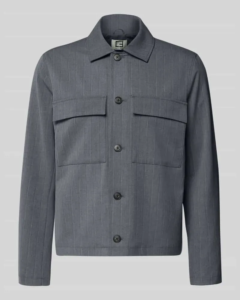 Casual Friday Regular Fit Jacke mit Viskose-Anteil Modell 'Grahn Dunkelgrau