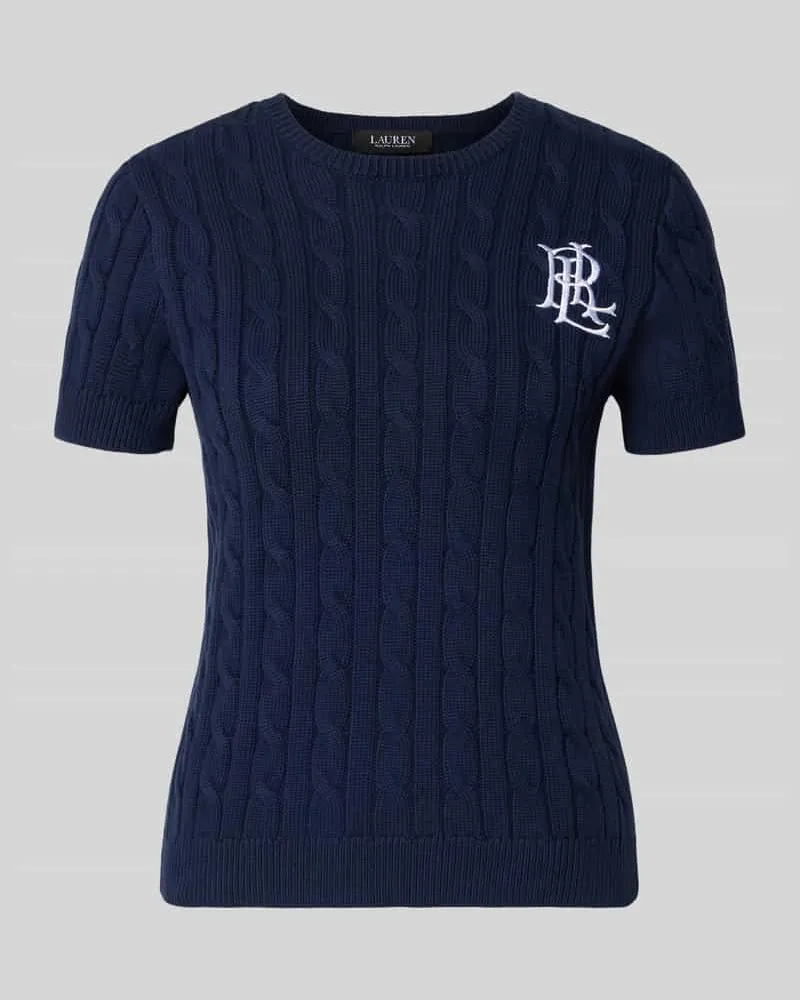 Ralph Lauren Strickpullover mit gerippten Abschlüssen Modell 'EYELAH Marine