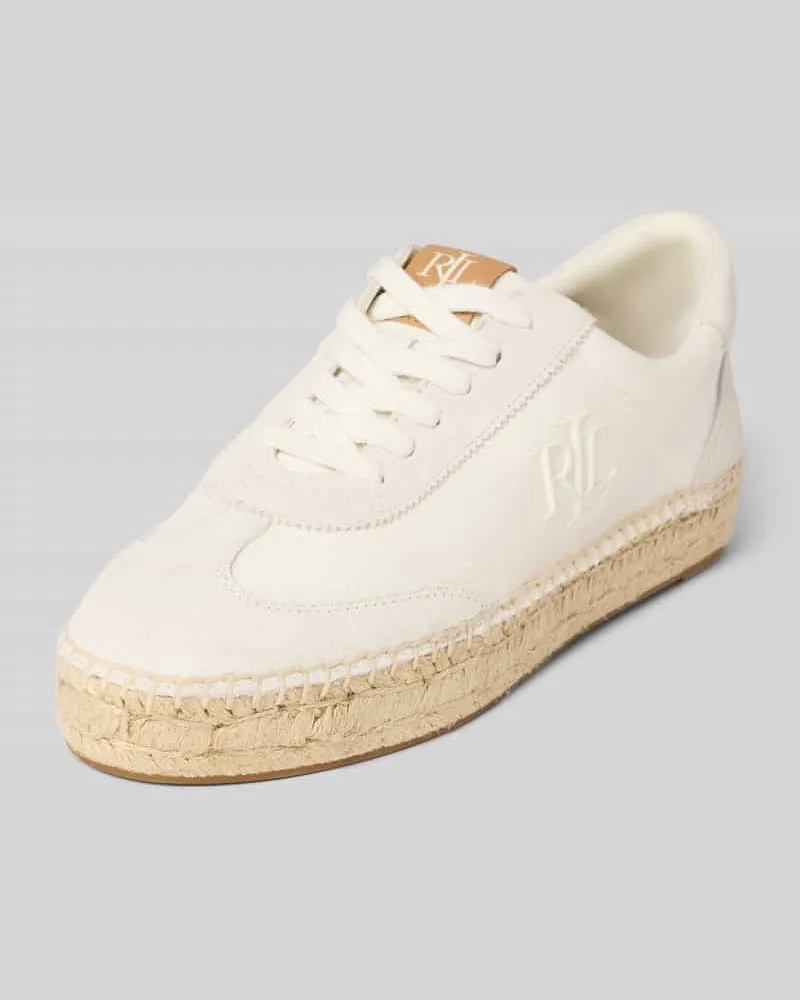 Ralph Lauren Sneaker aus Leder-Textil-Mix Modell 'LUIZE Weiss