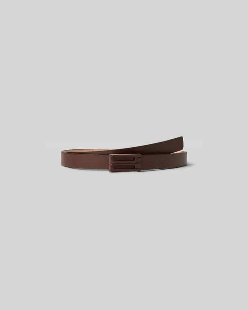 Victoria Beckham Gürtel mit Label-Detail Dunkelbraun