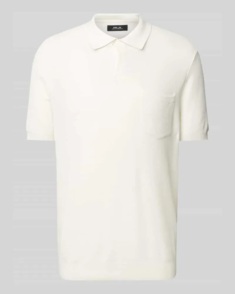 Ralph Lauren Slim Fit Poloshirt mit Kentkragen Weiss