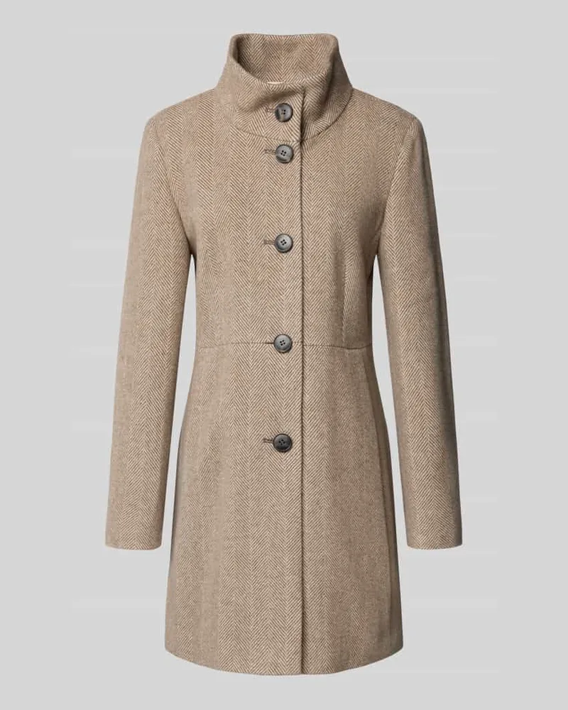 Fuchs Schmitt Mantel mit Knopfleiste Taupe