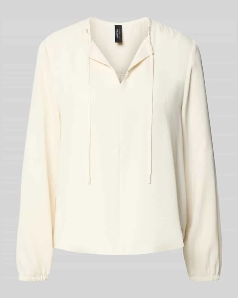 Marc Cain Blusenshirt mit V-Ausschnitt Ecru