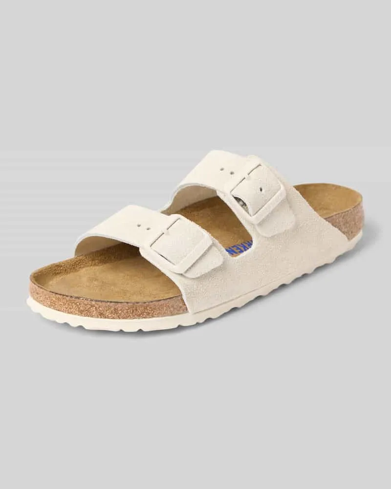 Birkenstock Sandalette aus Leder Modell 'Arizona Offwhite