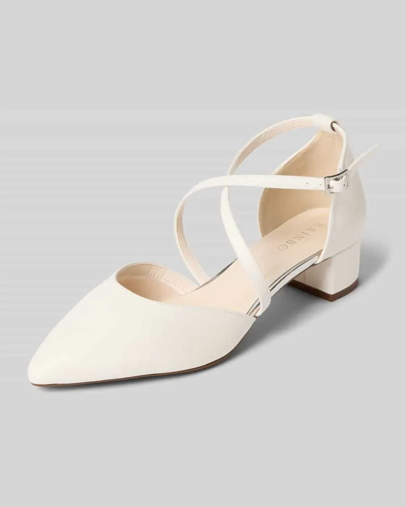 Rainbow Club Pumps mit Blockabsatz Modell 'Maike Offwhite