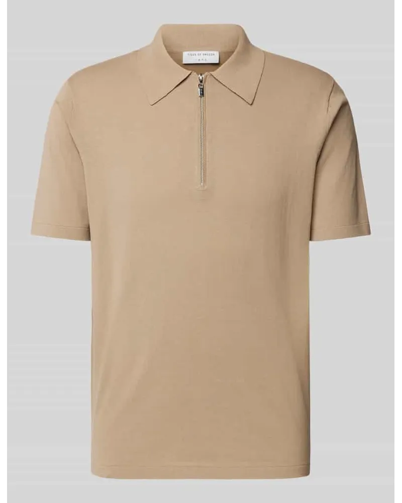 Tiger of Sweden Poloshirt mit Reißverschluss Modell 'Orbit Beige