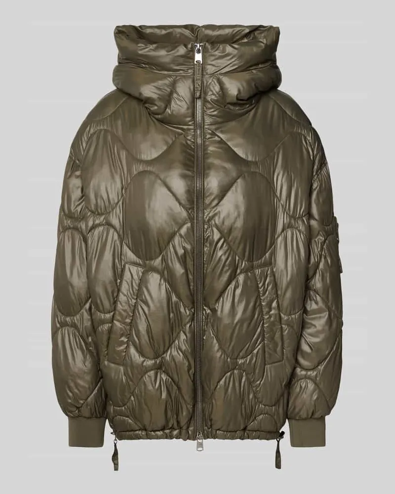 Beaumont Amsterdam Steppjacke mit Zweiwege-Reißverschluss und Tunnelzug Oliv