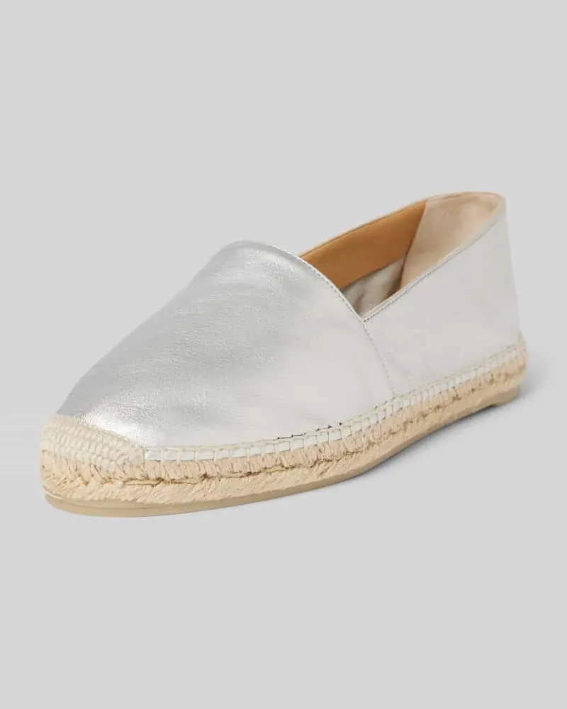 Castañer Espadrilles aus echtem Leder Modell 'KENDA Silber