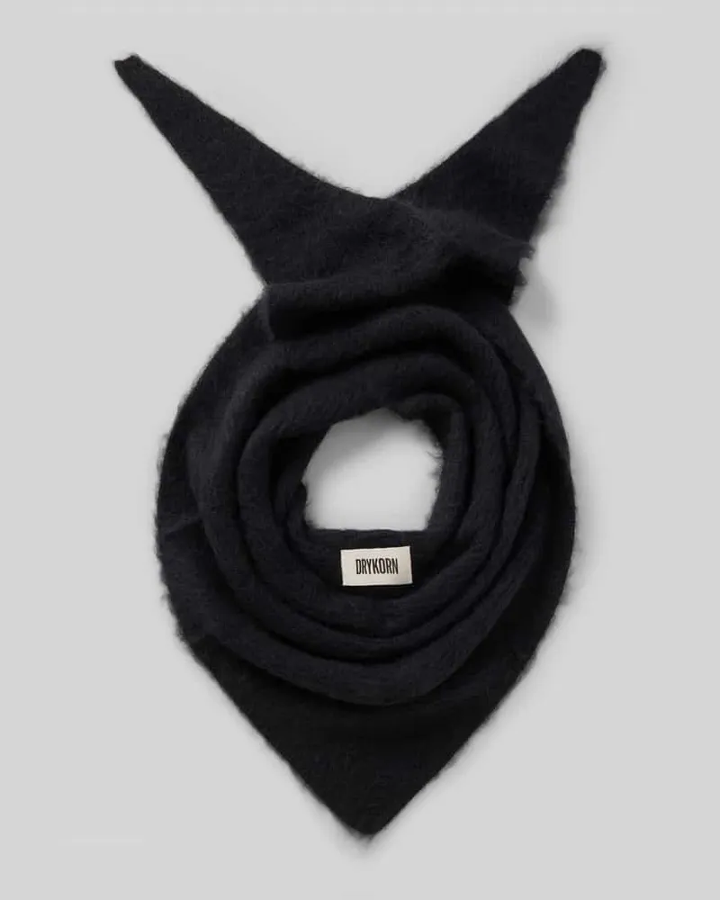 Drykorn Dreieckstuch mit Woll-Anteil Black