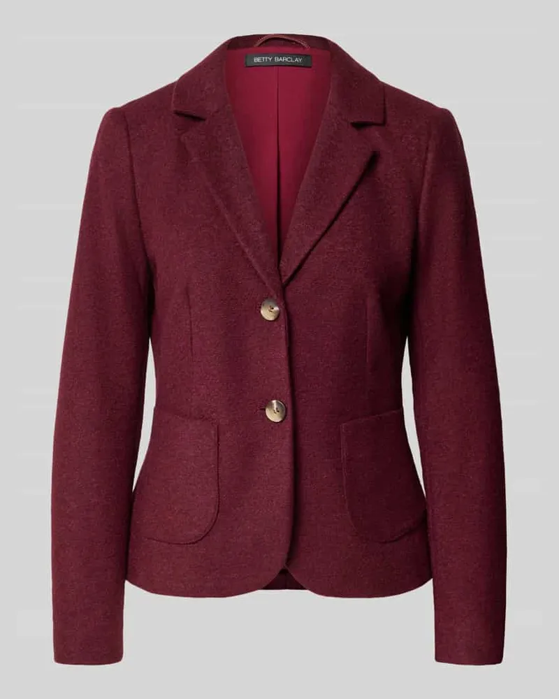 Betty Barclay Kurzblazer aus Wolle mit aufgesetzten Taschen Bordeaux