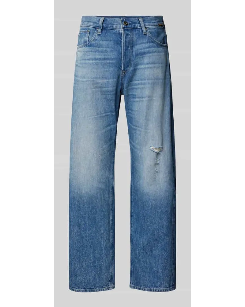 G-STAR RAW Boyfriend Jeans im Destroyed-Look Modell 'Bowey 3D Jeansblau