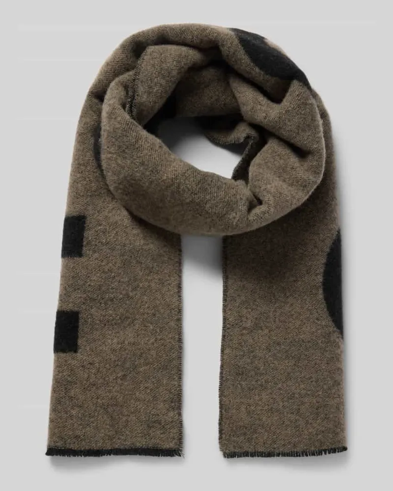 HUGO BOSS Schal mit Woll-Anteil Modell 'Martyn Sand