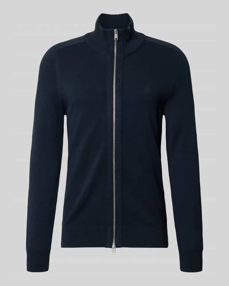 Marc O'Polo Regular Fit Strickjacke aus reiner Baumwolle Marine