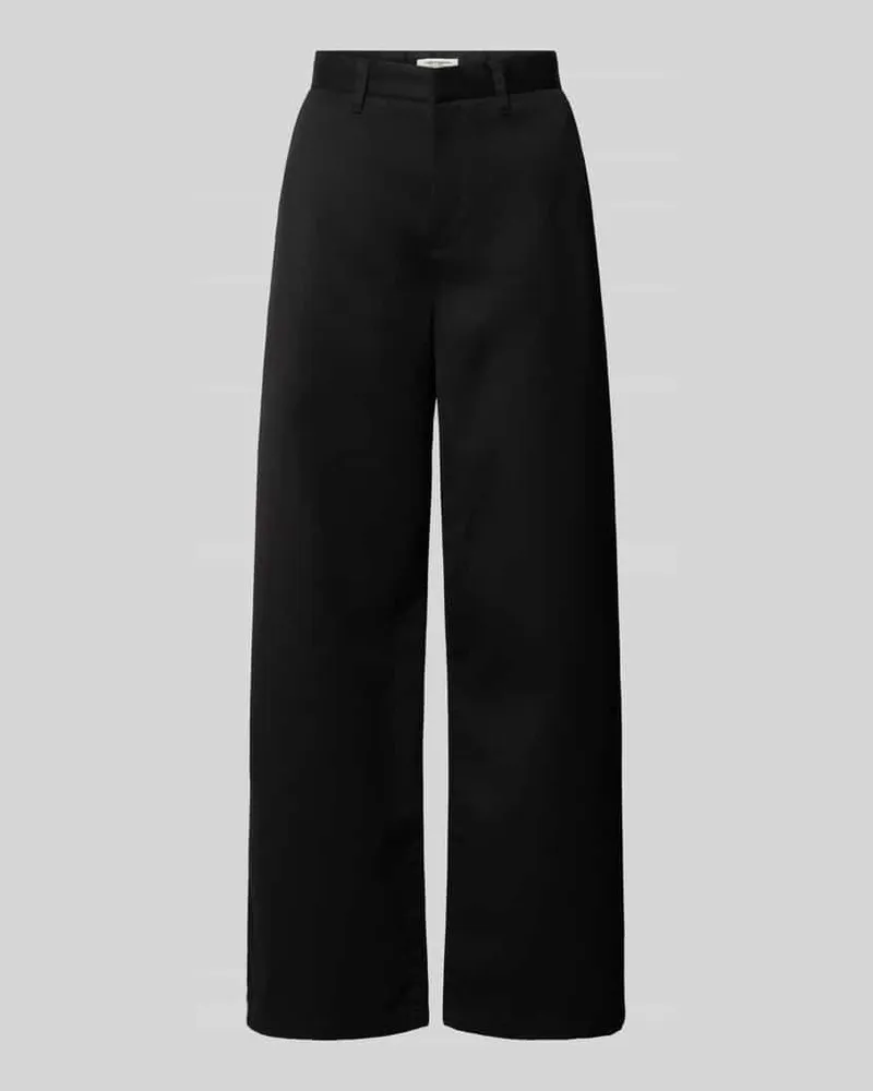 Carhartt WIP Straight Fit Hose mit Reißverschluss Modell 'Omak Black