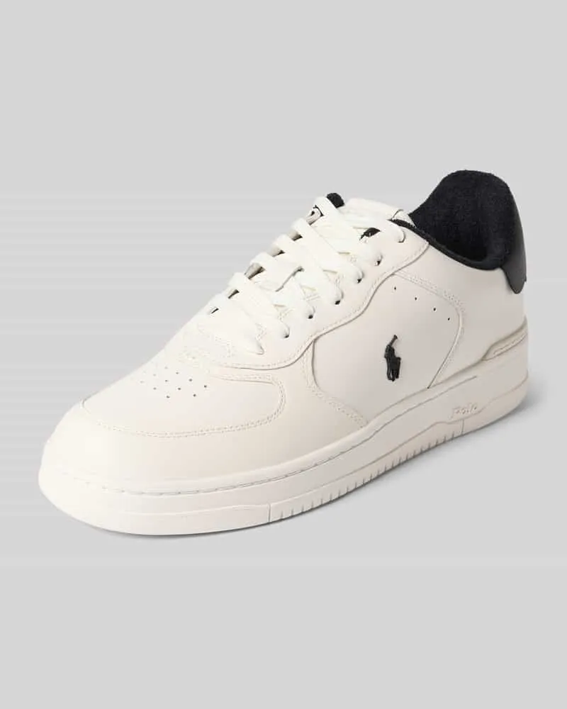 Ralph Lauren Low Top Sneaker aus echtem Leder Weiss