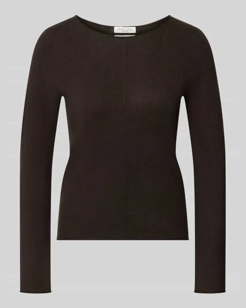 Christian Berg Regular Fit Strickpullover aus reinem Kaschmir Schoko