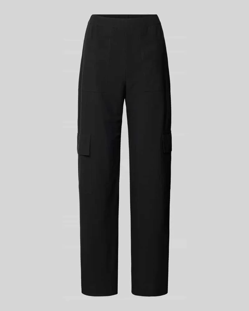 MAX&Co. Wide Leg Cargohose mit elastischem Bund Modell 'Leonida Black