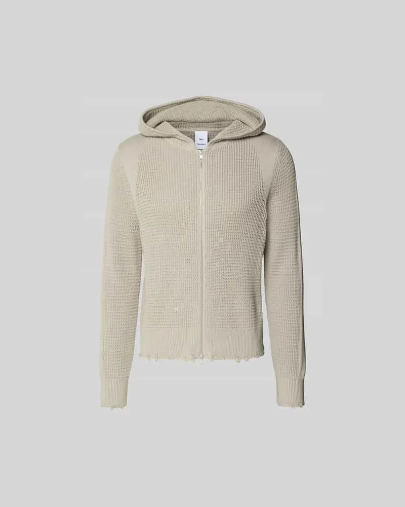 Won Hundred Strickjacke im Used-Look Hellgrau
