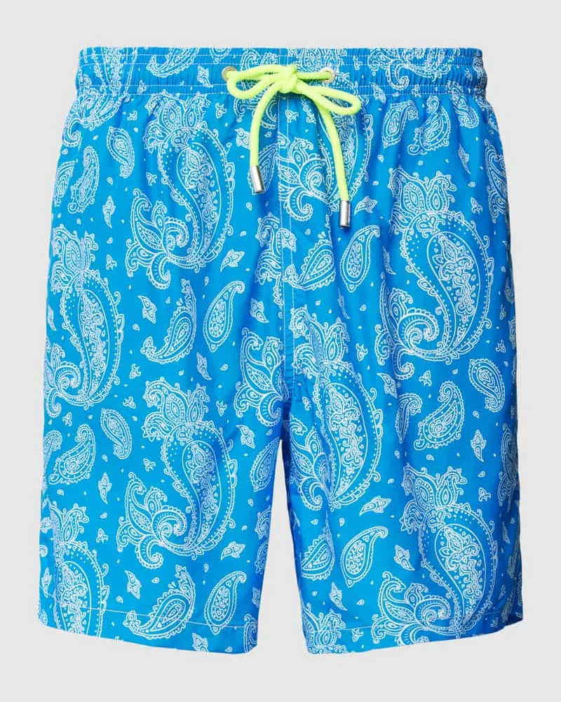 MC2 Saint Barth Badehose mit Allover-Print Modell 'LIGHTING Blau