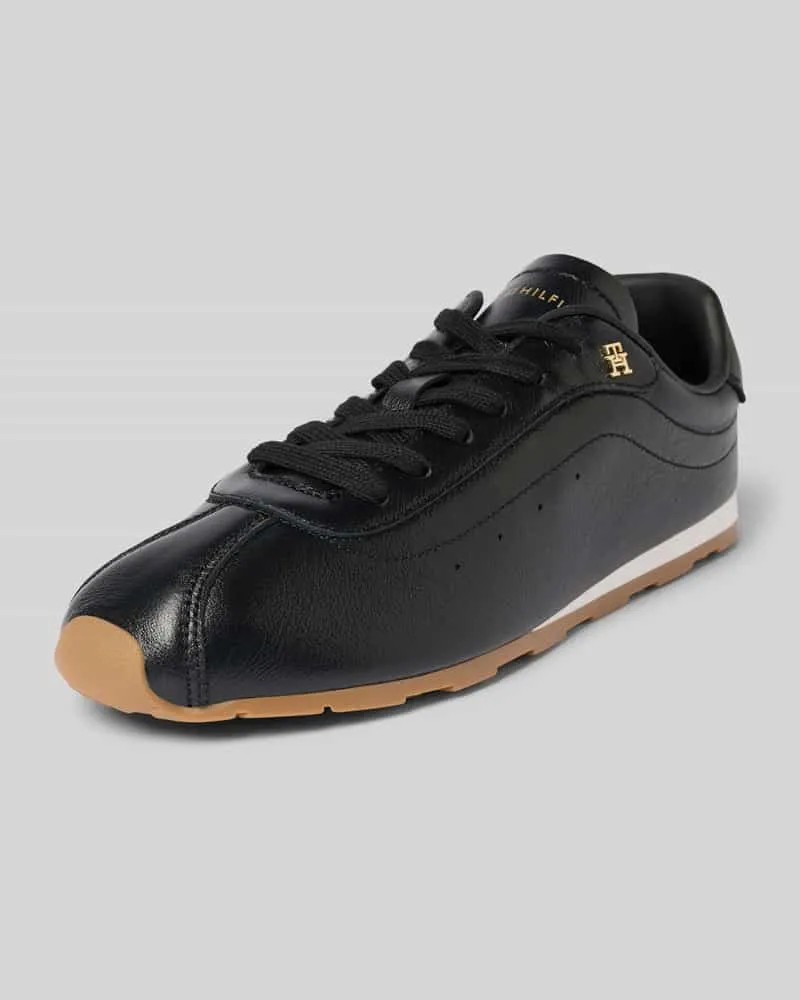 Tommy Hilfiger Low Top Sneaker aus echtem Leder Black