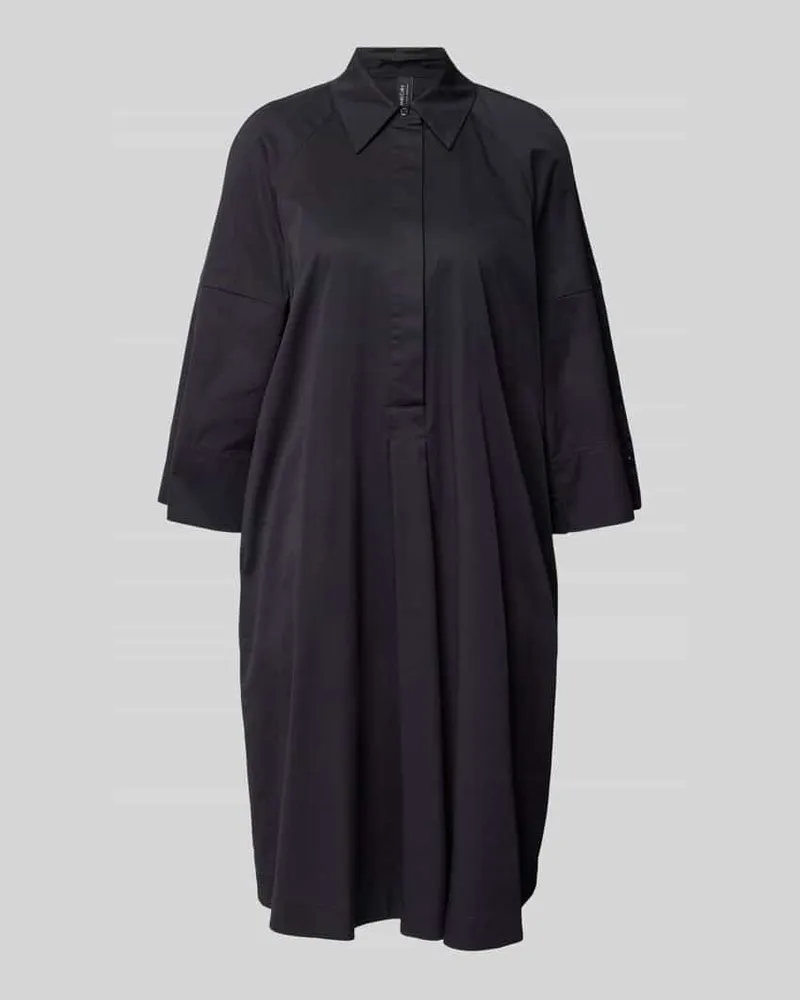 Marc Cain Knielanges Hemdblusenkleid mit 3/4-Arm Marine