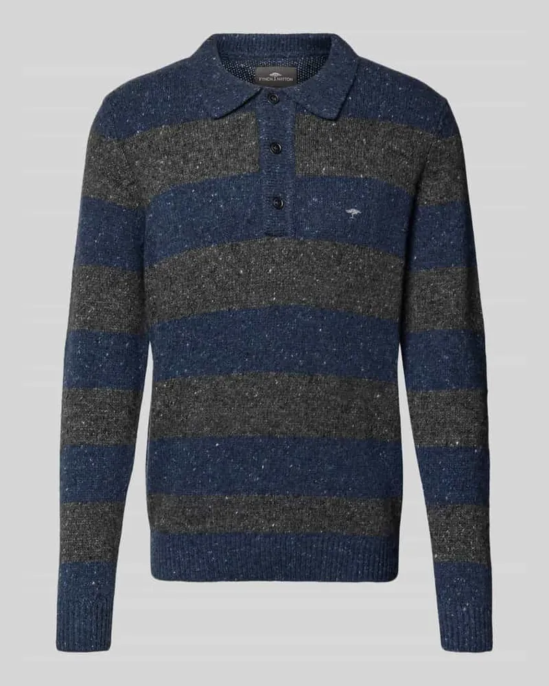 Fynch-Hatton Strickpullover mit Polokragen Marine