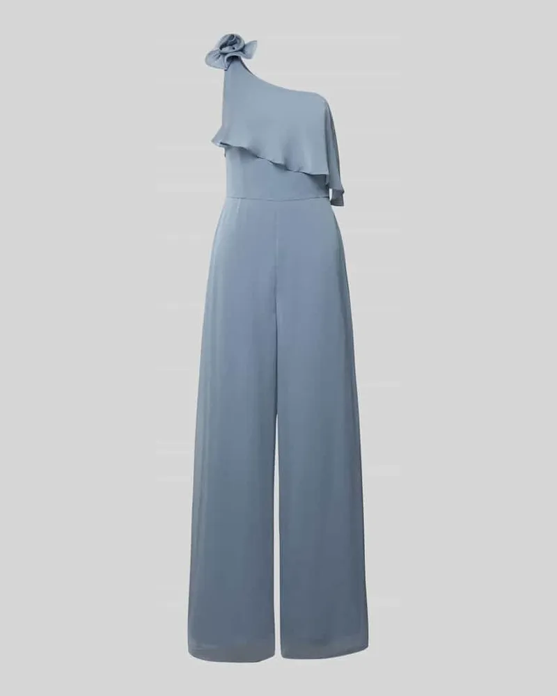 Swing Regular Fit Jumpsuit mit floralem Zierbesatz Bleu