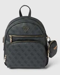 Guess Rucksack mit Allover-Logo-Print Anthrazit