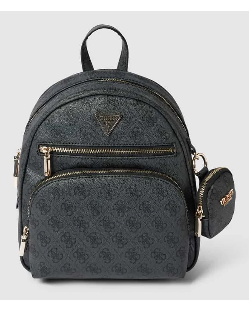 Guess Rucksack mit Allover-Logo-Print Anthrazit