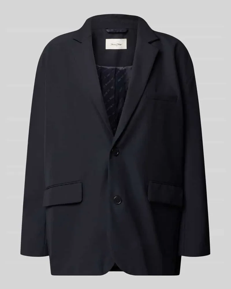 American Vintage Relaxed Fit Blazer aus Woll-Mix Modell 'AYANY Marine