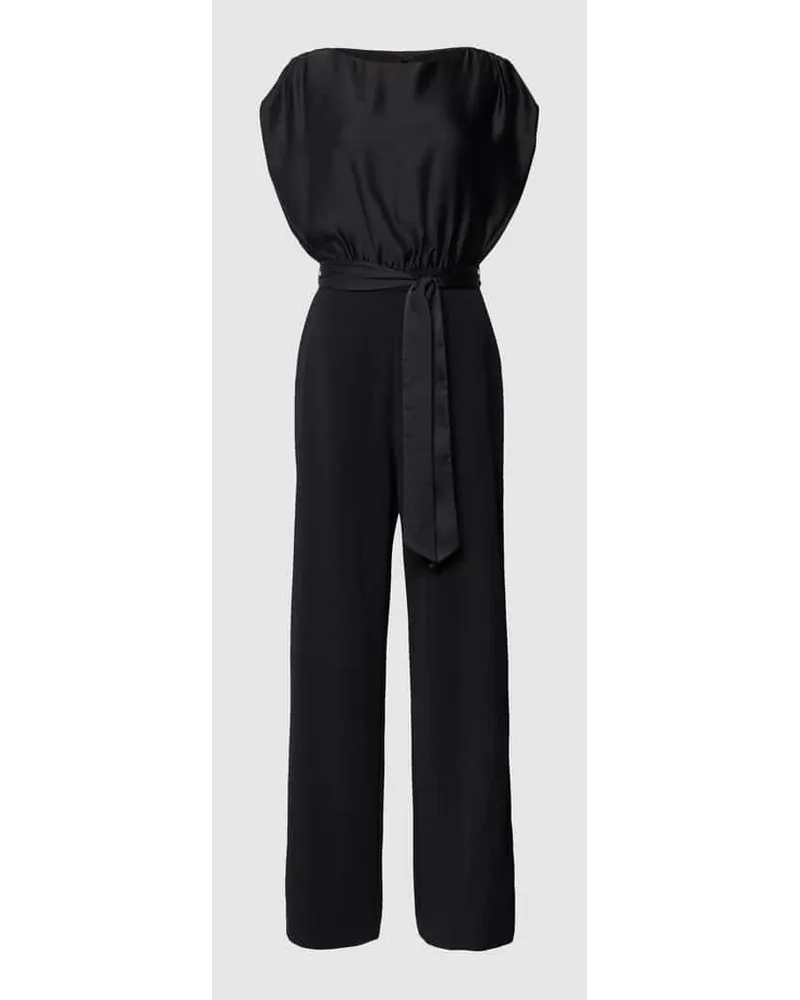 Swing Jumpsuit mit Rundhalsausschnitt Black