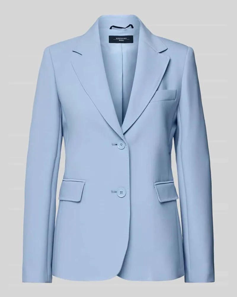 Max Mara Slim Fit Blazer mit Reverskragen Hellblau