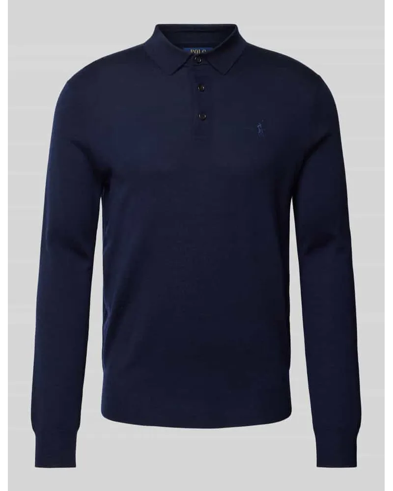 Ralph Lauren Strickpullover mit Polokragen Marine