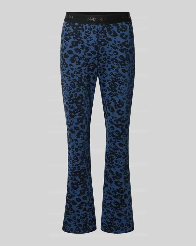Marc Cain Flared Fit Leggings mit Allover-Animal-Print Royal