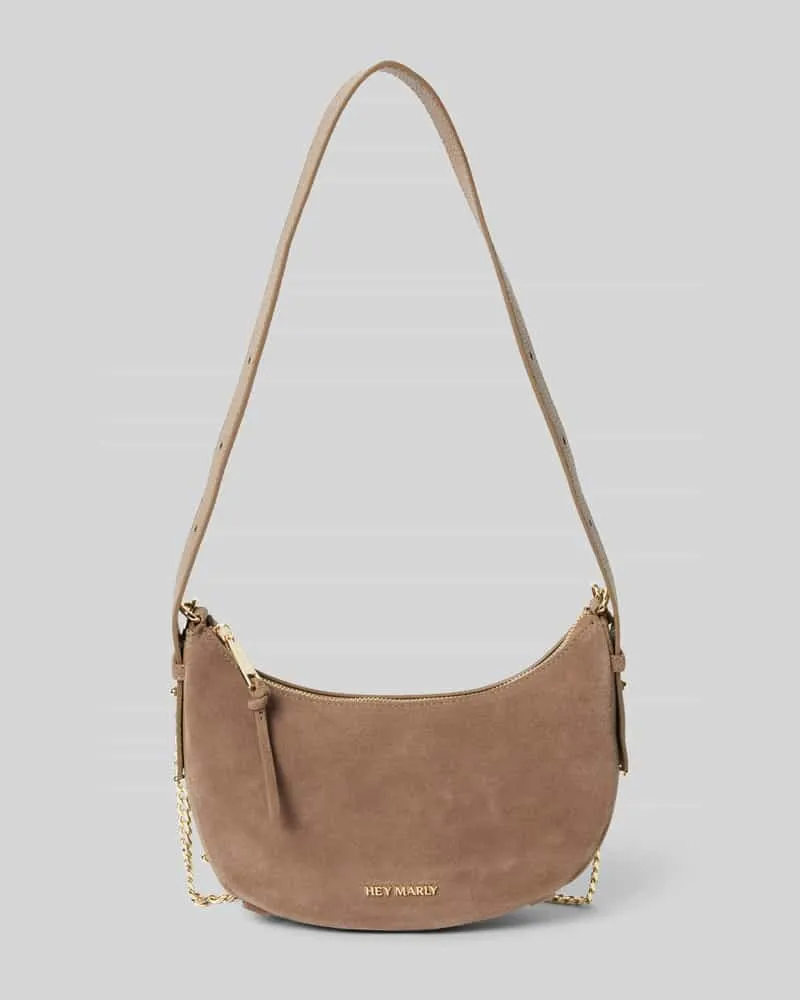 Hey Marly Handtasche mit Label-Applikation Modell 'Lifetime Sister Taupe